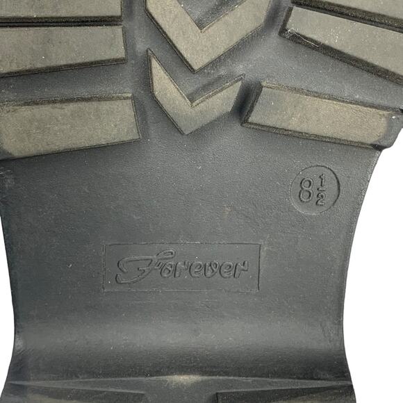 Forever 21 Women Booties Black Size 8.5 Patent Leather Elastic on sides - Picture 11 of 15